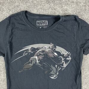 Marvel T-Shirt Womens M Black‎ Panther Graphic Loot Wear Exclusive Fitted Tee